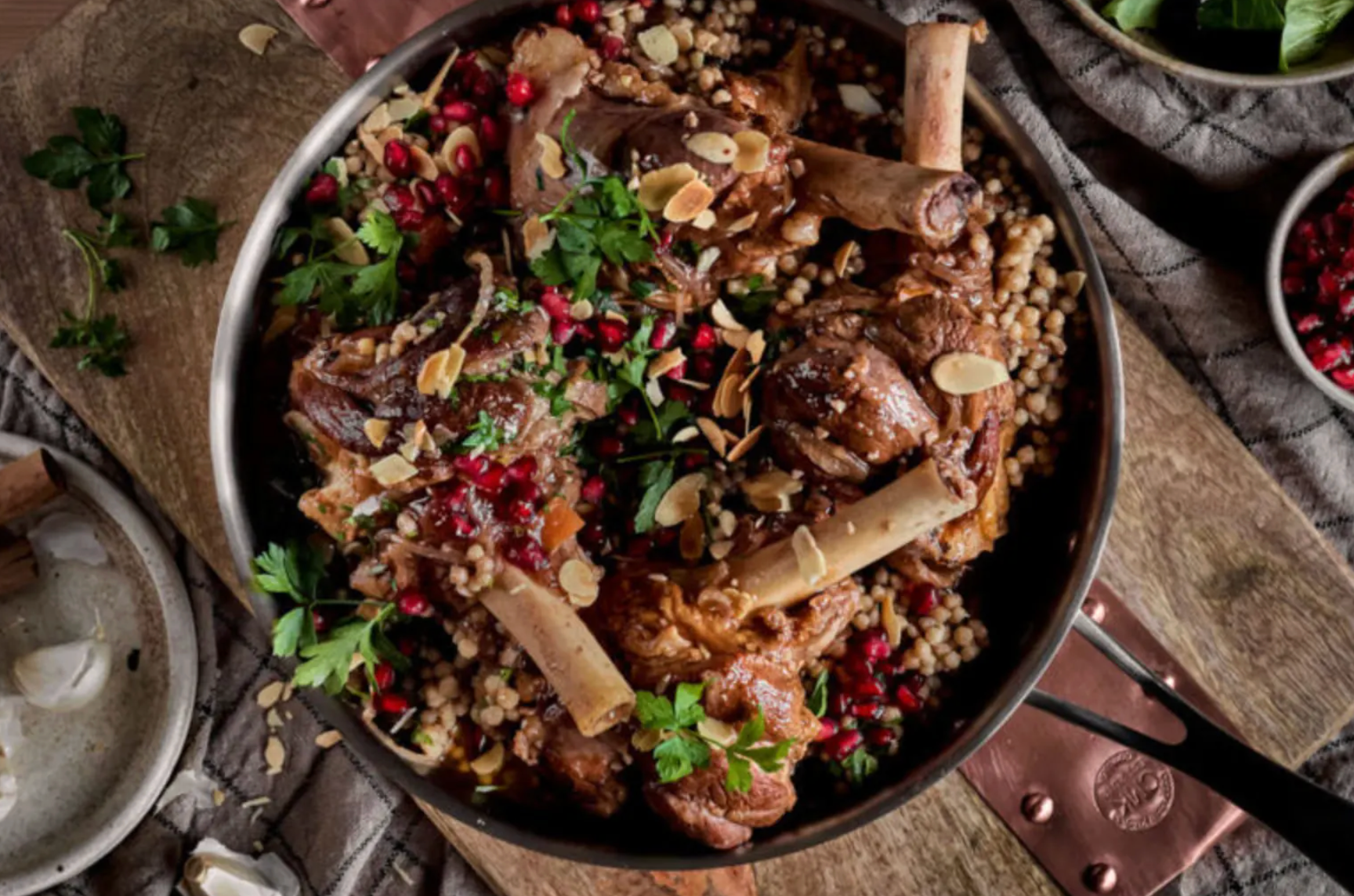 One-Pot Lamb Shanks with Maftoul